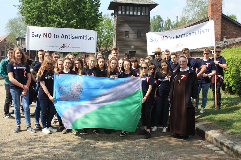 Marsz Żywych w Państwowym Muzeum Auschwitz- Birkenau w Oświęcimiu